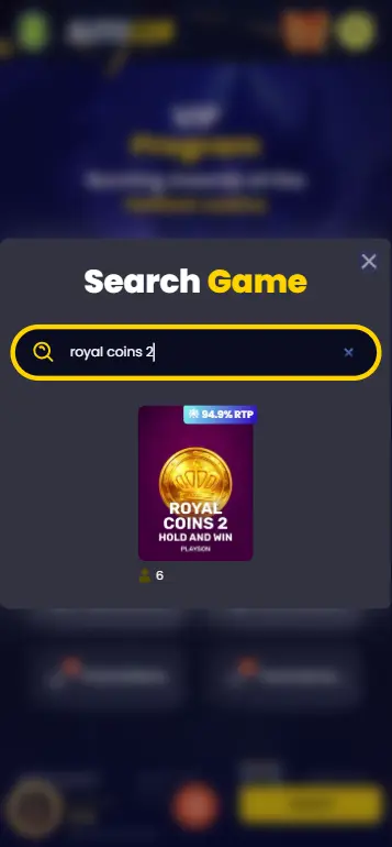 Finding Royal Coins 2 Hold and Win in the casino lobby