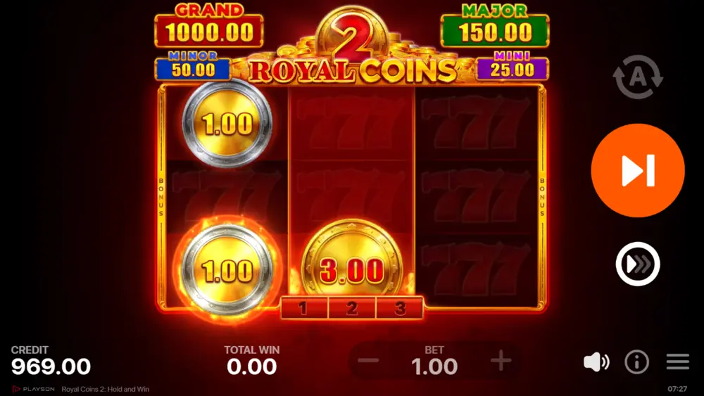 GRAND Jackpot symbol appearing on the reels during the Bonus Game